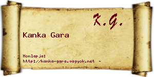 Kanka Gara névjegykártya